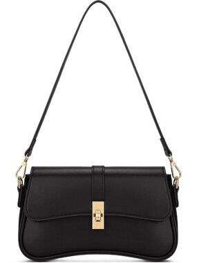 〽️Women's Black PU Leather Trendy Hobo Cute Mini Clutch Purses Shoulder Bag